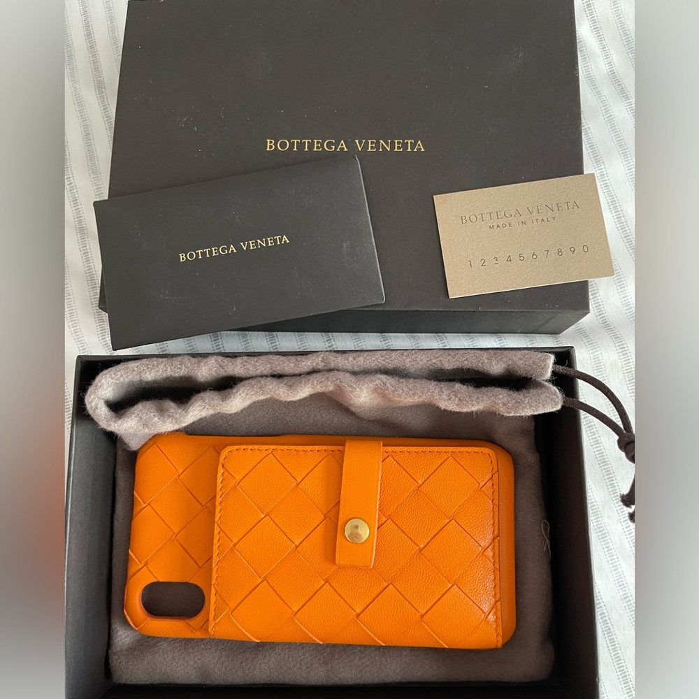 Bottega Veneta Woven Leather IPhone XS Wallet Case